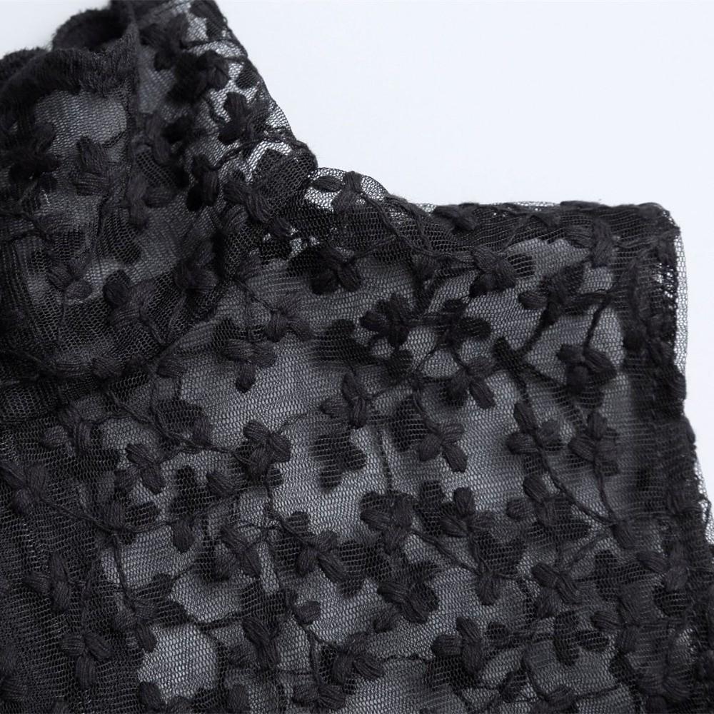 Transparent Lace Fake False Collar Elegant Detachable High Collar False Blouse  Clothes Accessories