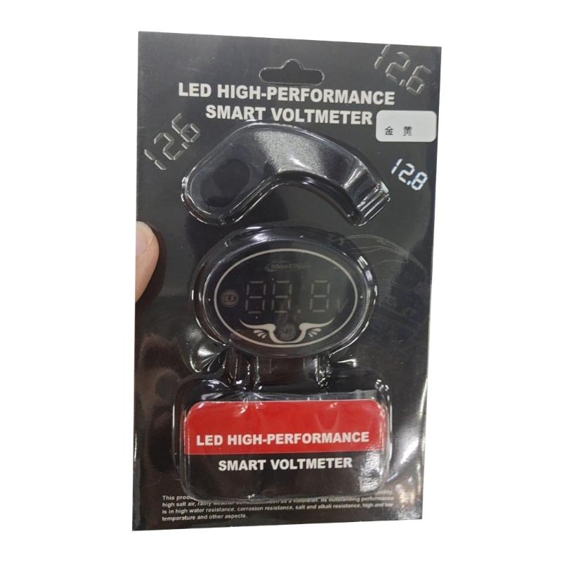 

Digital Voltmeter for Motorcycle Accessory Voltmeter Gauge for DC 9-24V Panel Meter Waterproof LED Display Voltm синій