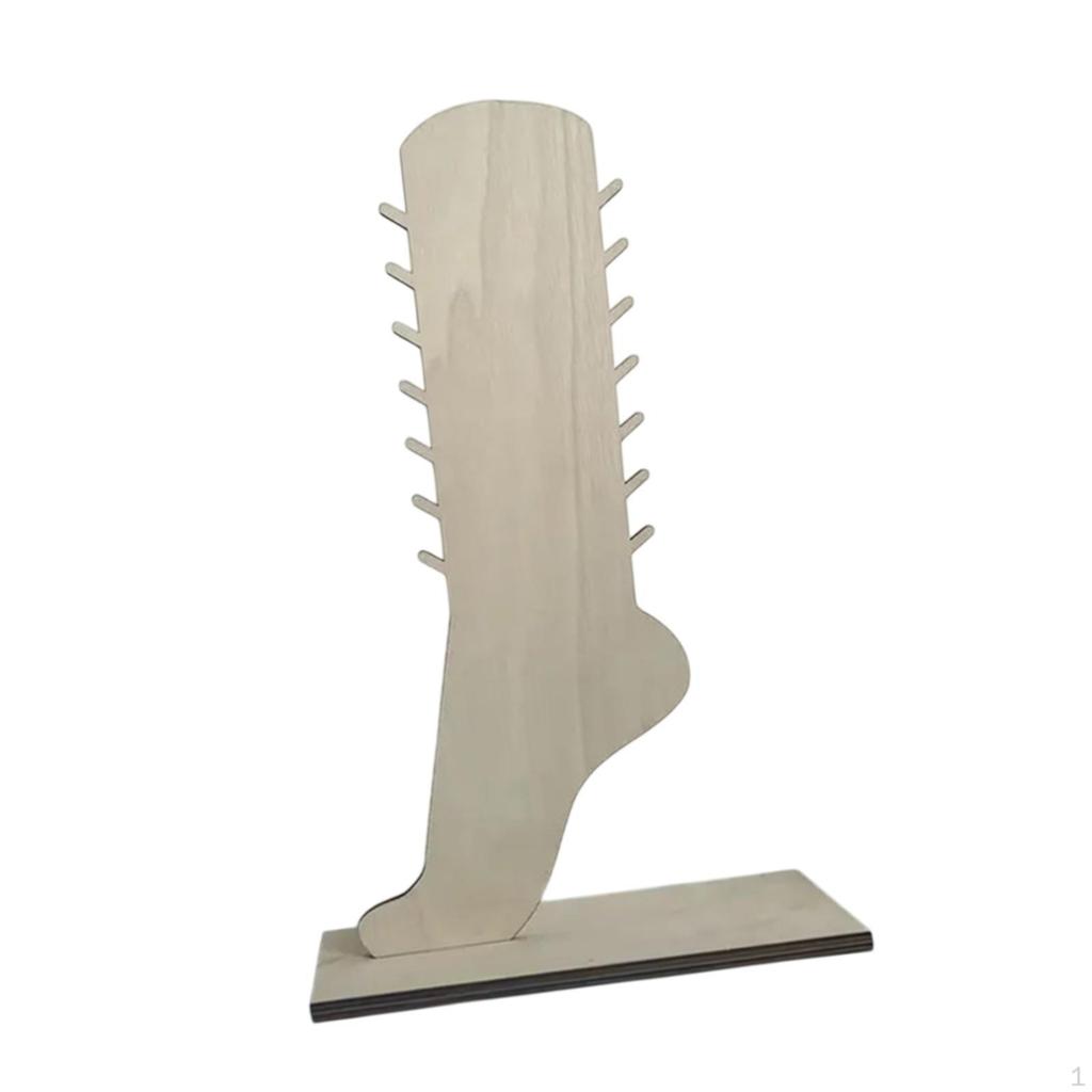 Wood Jewelry Display Stand Bracelet Holder Portable Space Saving Creative Foot Shaped Rack Anklet