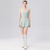 High-Waist Lace Tennis Dress with Chest Pads & Tummy Control