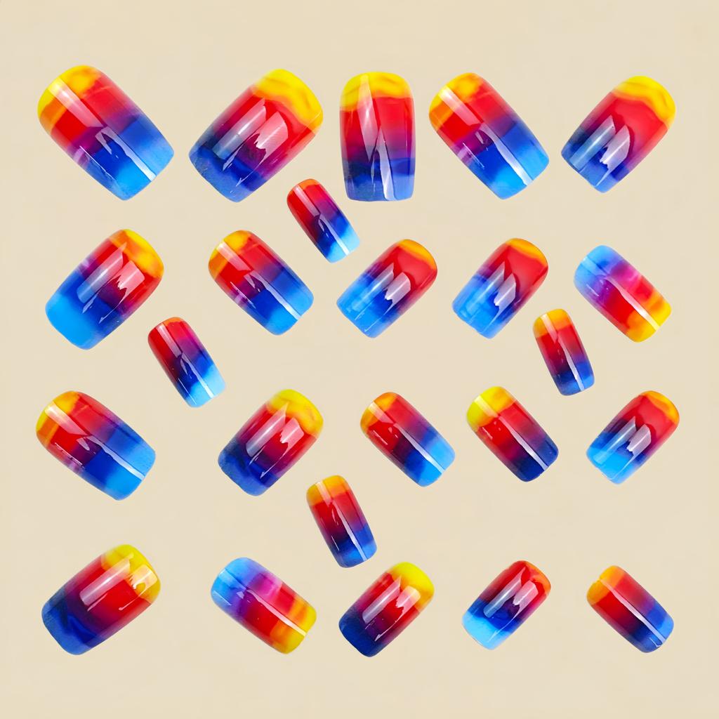 Spring Blue Gradient Nail Stickers Nail Decoration Wearable Nail Art Sticker