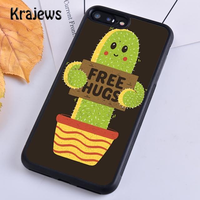 Krajews Hug Cactus Summer For iPhone 17 Air 16 Phone Case Cover 15 14 plus 12 13 pro max coque Shell Fundas