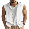 Men's Hooded Sleeveless Shirt Cotton Slim Fit Pullover