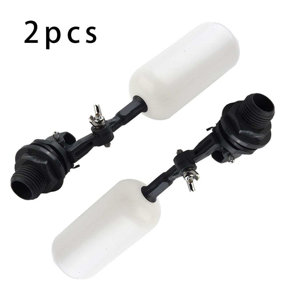 2Pcs Water Float Valve Adjustable  Water Filter Float 1/2" Automatic Fill Stop