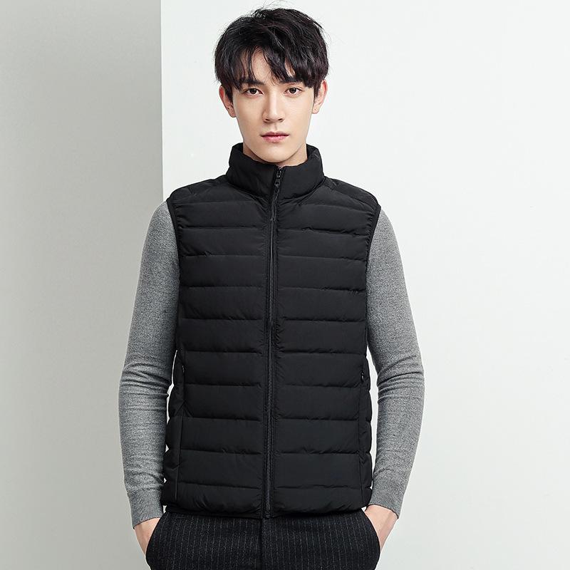 

Легкая мужская короткая куртка-пуховик на осень и зиму, бесшовная, белая, на утином пуху, легкая 3XL чёрный