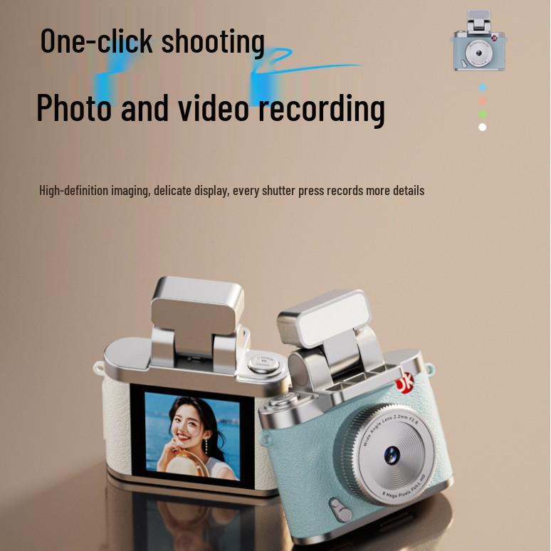 Retro Dual Camera HD Mini Travel Camera for Students