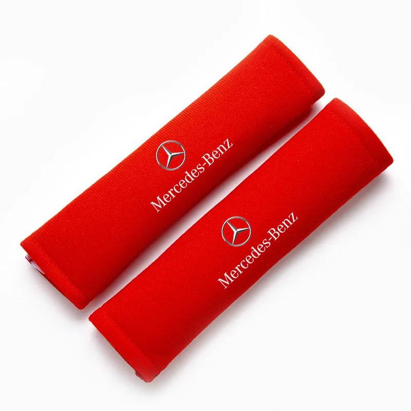 MXY3 Hot Car Sticker 2Pcs Car Shoulder Cover Cushion Seat Belt Pad Seat Belt Cover for Mercedes Benz C180 C200 C260 C300 W108 W124 W1
