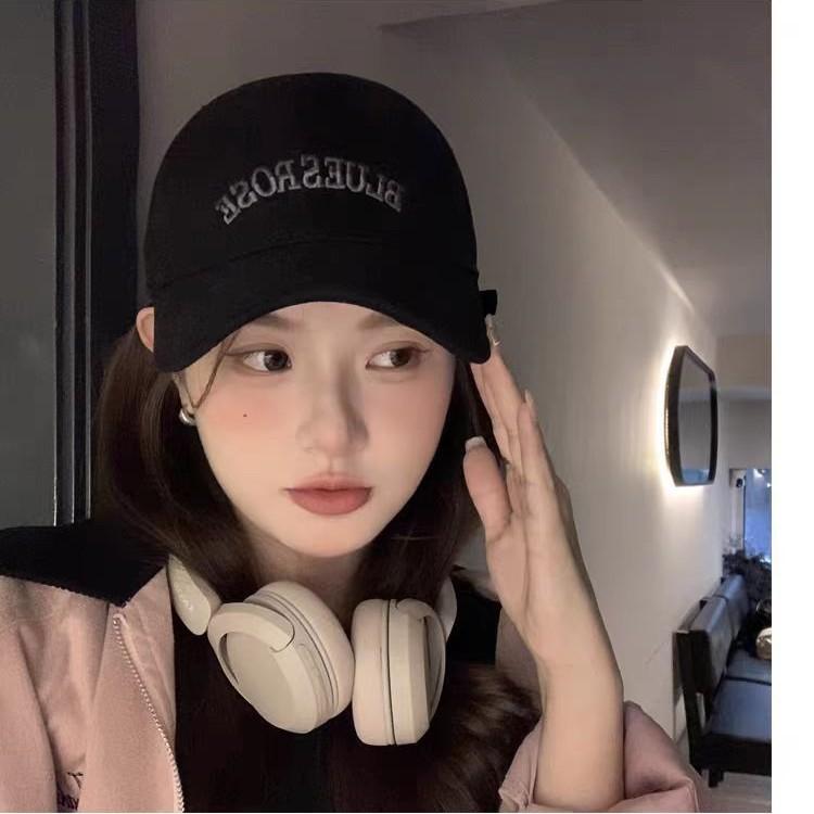 Korean-style new large head circumference baseball cap for women, deep hard-brimmed duckbill cap for autumn and winter