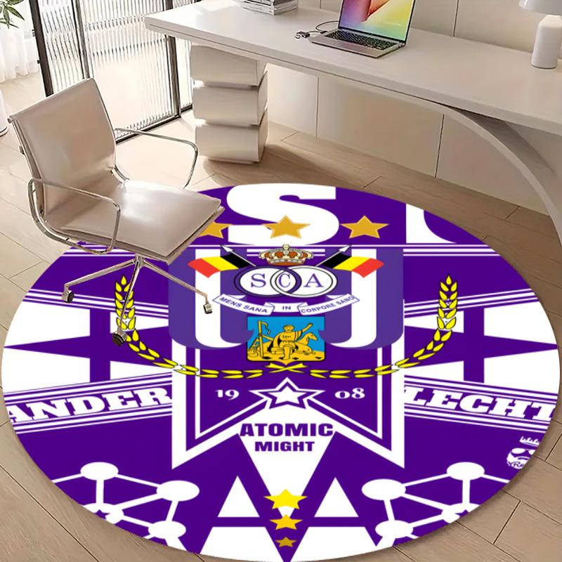 Personalized Anderlecht Round Chair Office Rug - Perfect for Mat, Office Chair & More - Ideal Gift for Birthdays and Holidays