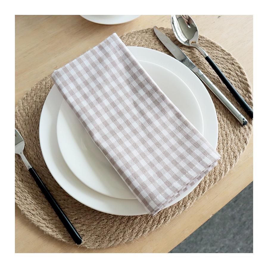 45×45cm Plaid Napkin Cloth Western Dining Table Decoration Placemat Household Absorbent Table Cloth