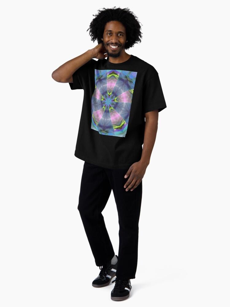 Pentangle Pastel Shades Multicolored Kaleidoscope Pentangle Pattern 8 Oversized T-Shirt
