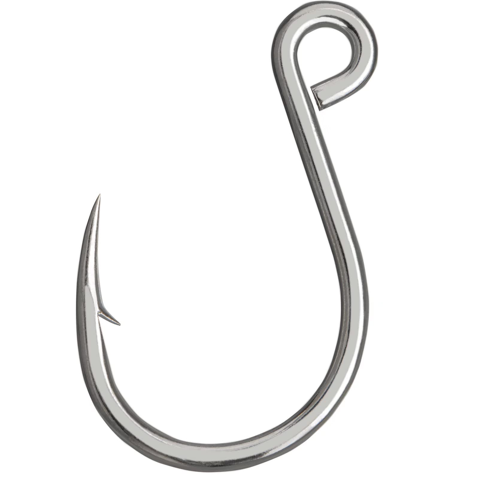 

THKFISH Inline Single Large Replacement Fishing Lure Silver 50pcs/box Hooks, Eye, Barbed, Hooks, Saltwater, #2 #1 1/0 2/0 3/0