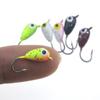 6 sztuk/zestaw Winter Ice jig Fishing Lure 1.8cm 2.3g Mini metalowy ołowiany haczyk na główkę przynęty Jigging