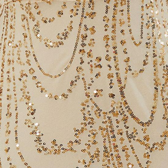 Elegant Sequined Long-Sleeve Evening Gown for Women