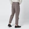 Menseye Menseye Brown Linen Business Ankle-Length Pants