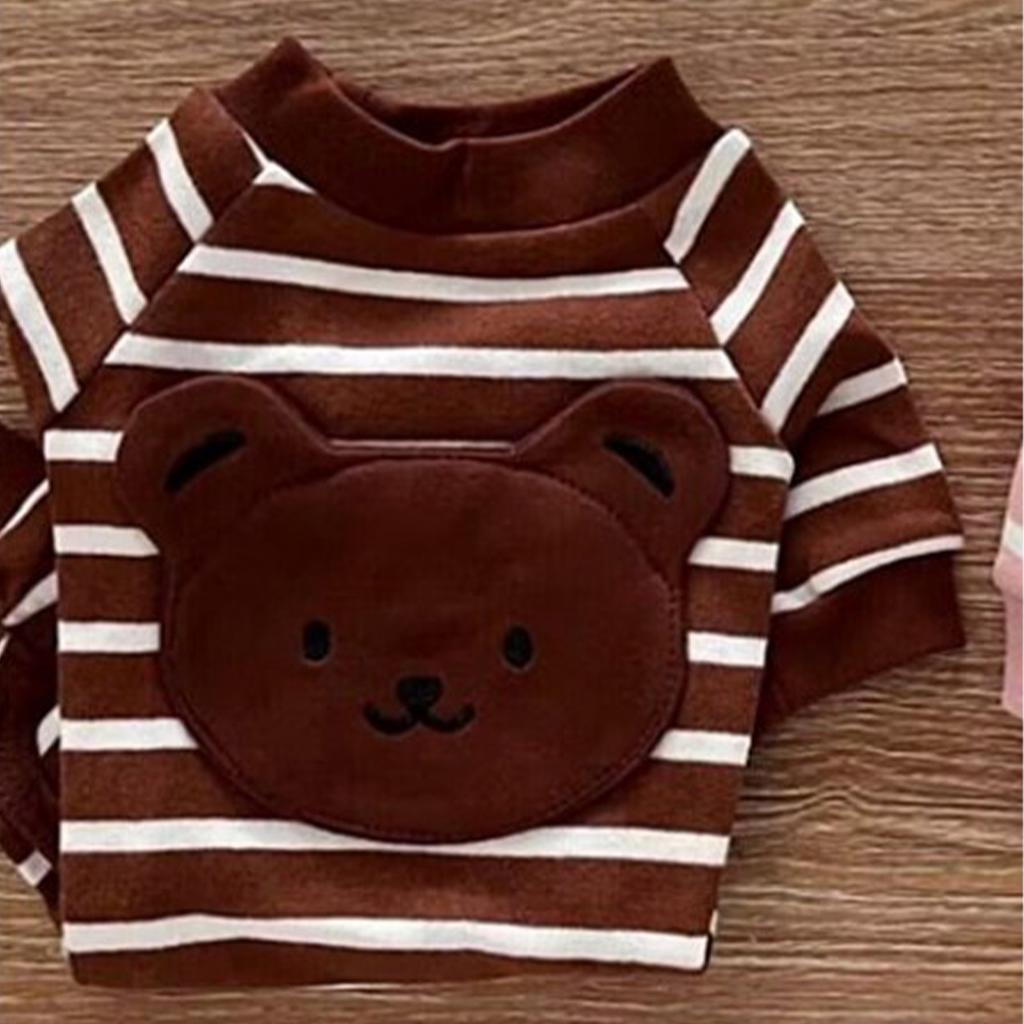 Hunde Pyjama Gestreift Weich Warm Bequem Modisch 4 Beine Haustierkleidung für Teddy Bichon