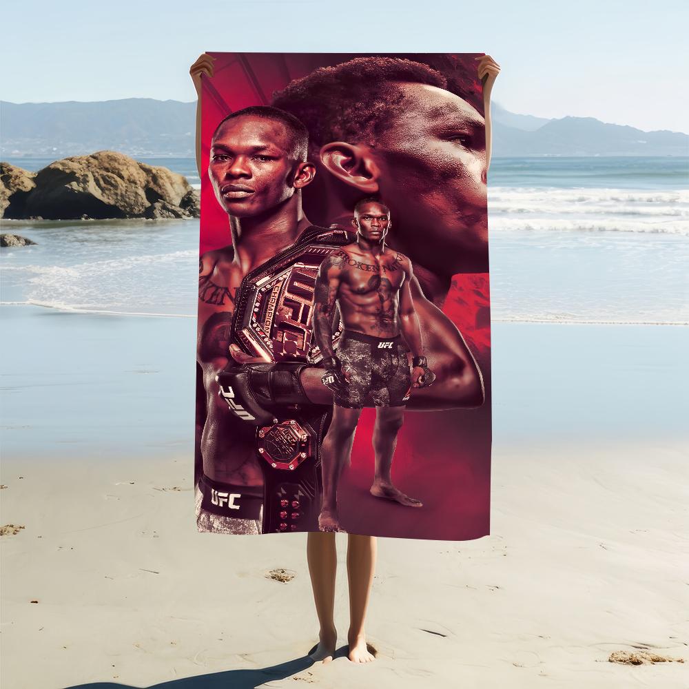 Boxer Israeis A-Adesanya U-UFC Towel Soft Pool Gift For Travel Gym Shower Camping Quick Dry Sports Large Beach Towel