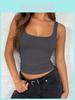 Y2k Sexy Crop Top With High Elastic Polyester For Streetwear Girls
