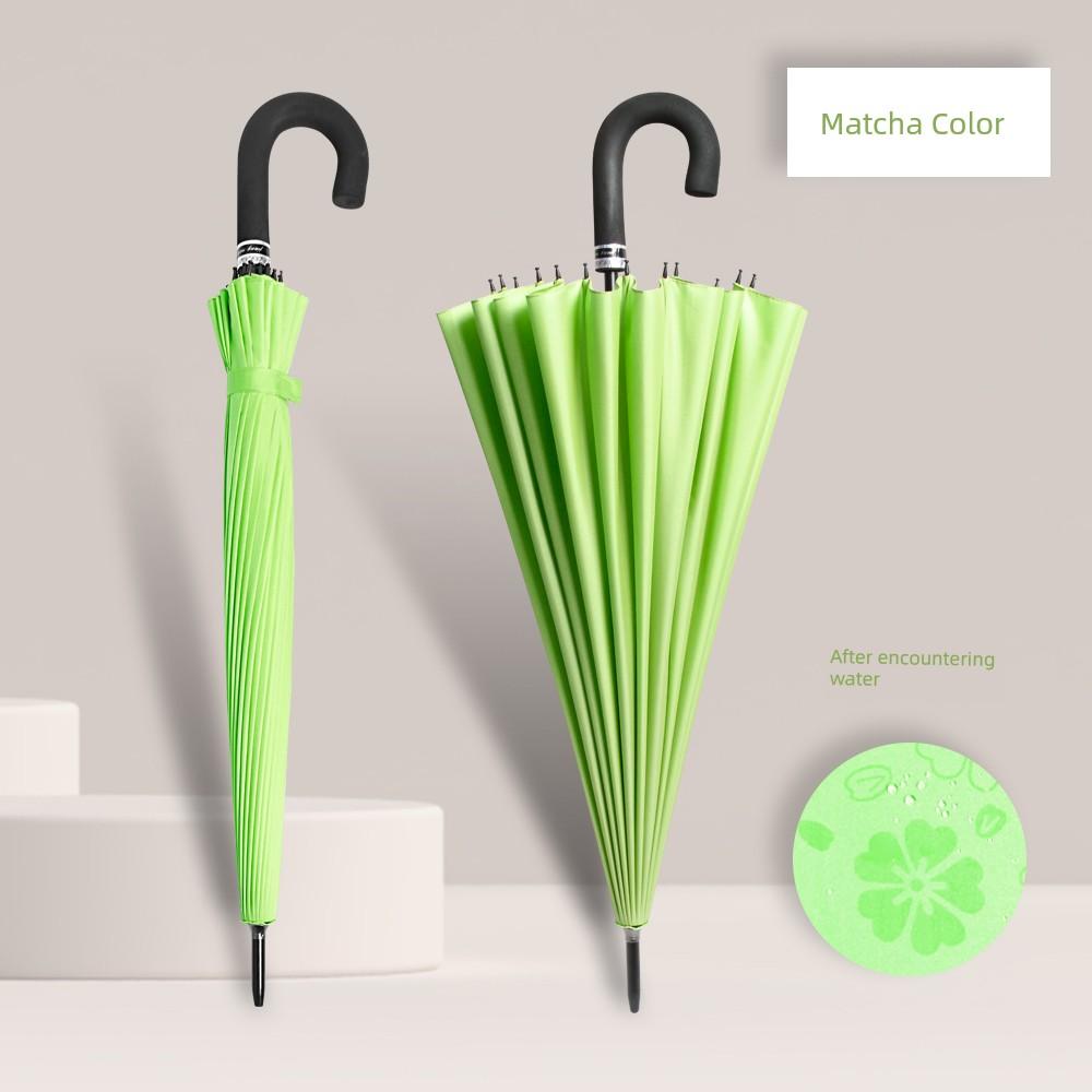 24 Bone Straight Handle Big Umbrella Water Blossom Umbrella Large Female Umbrella for Two Persons Long Handle Straight Umbrella Male Strong Rain