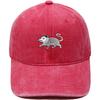 New cartoon possum embroidered baseball cap washed retro dad hat personalized men's and women's leisure sports hat
