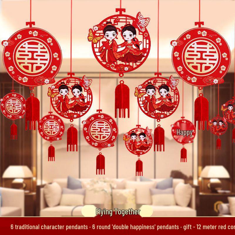 Wedding Decoration Set: Groom and Bride Bedroom & Living Room Ceiling Ornaments