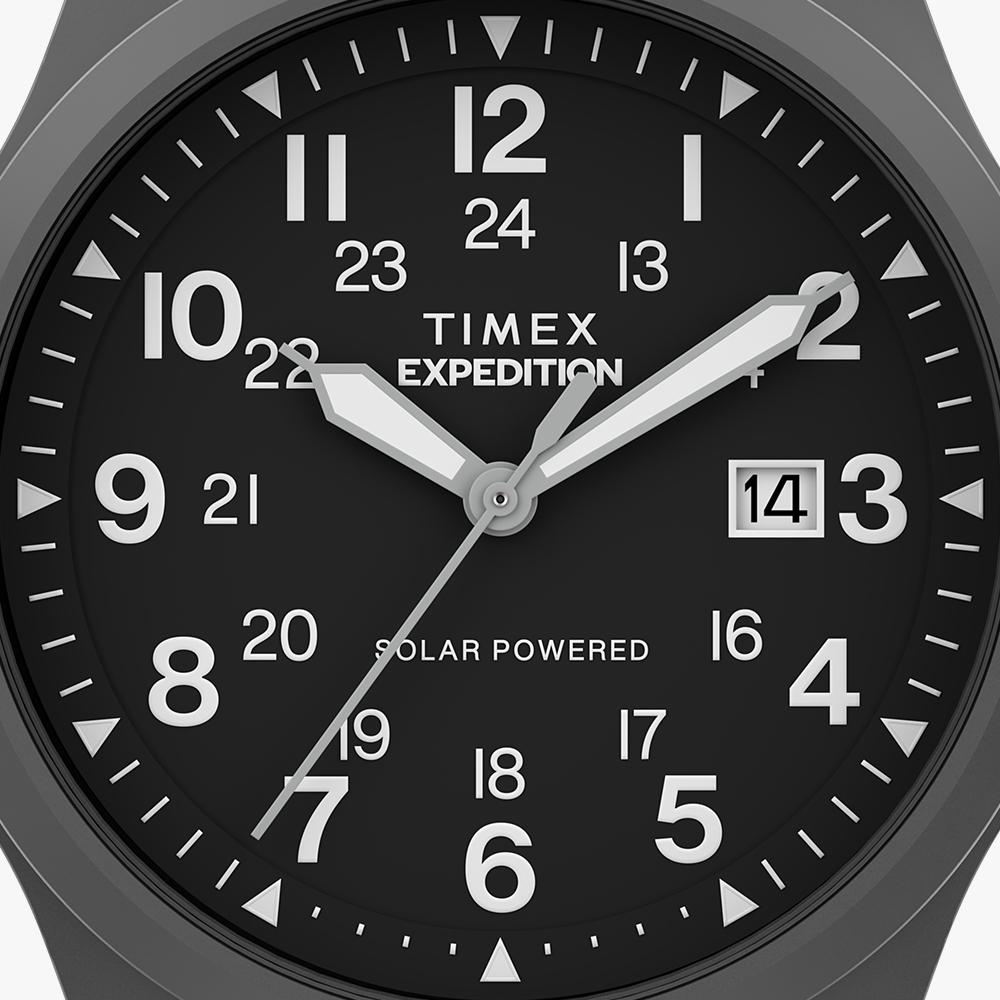 TIMEX Expedition Solar Power Gunmetal Case Black Watch 41mm TW2Y31800