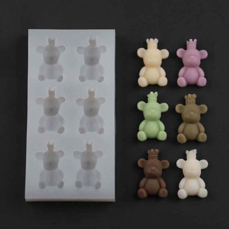 Bear Silicone Mold Fondant Molds For Cookie Decorating Bear Candle Molds For Candle Making Cake Decorating Molds