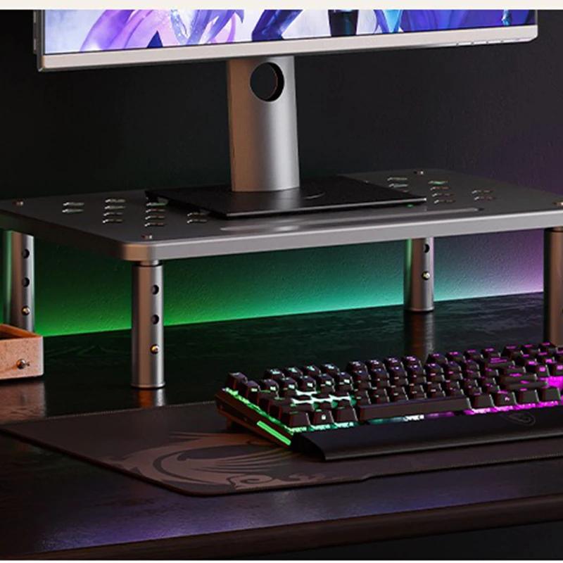 Monitor Stand Monitor Stand Riser 3 Height Adjustable Monitor Riser with Airflow Vents Laptop Stand for Desk Organization