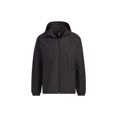 Urban Outdoor Jacket With Solid Color Logo And Hood Men Jackets Black IS0450