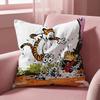 C-Calvin and H-Hobbes Cushion Cover Multi-Scene Pillow Cover for Home & Car - Reversible, Soft & Durable for Daily Use