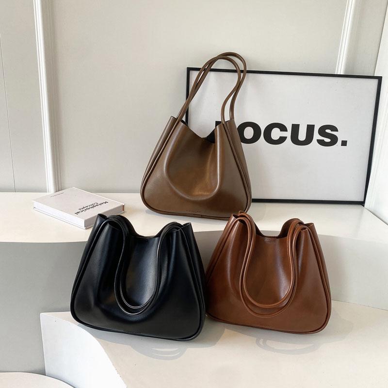 PU lock sewing line ladies shoulder bags basic style fashionable  women's bags