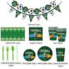 World Cup Party Decorations Set, Disposable Paper Plates Cups Banner Tablecloth, Soccer Theme Birthday Party Supplies