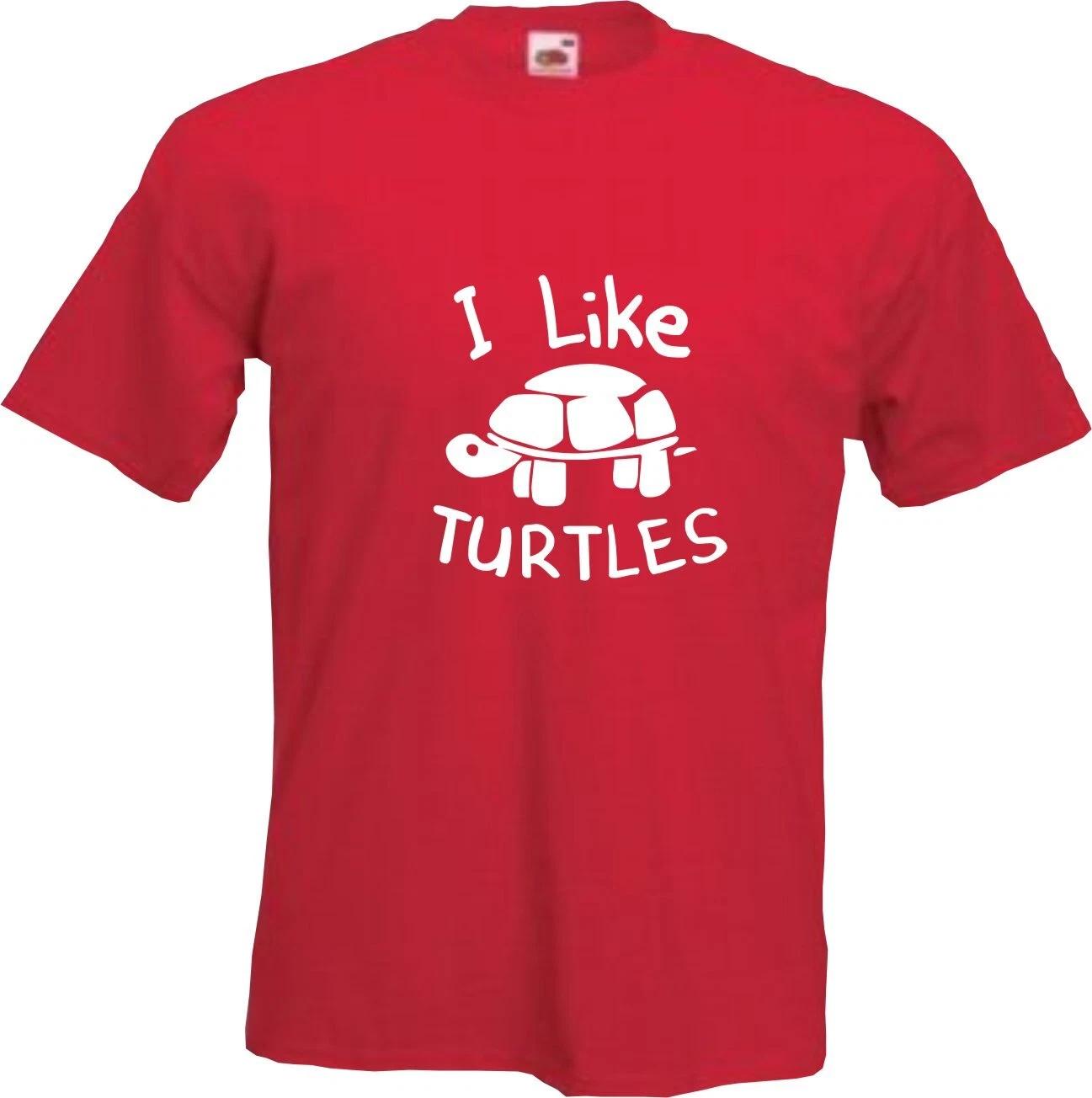 I LIKE TURTLES - FUNNY SLOGAN WHITE PRINT Womens T-Shirt 3XL