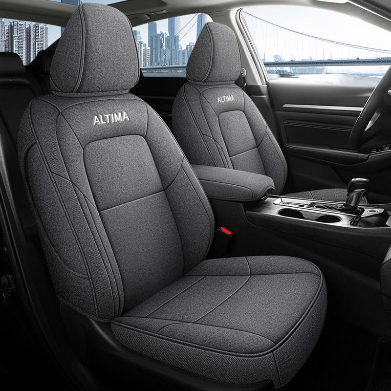 Teana Car Seat Cushion: Universal Full-Coverage Linen for All Seasons