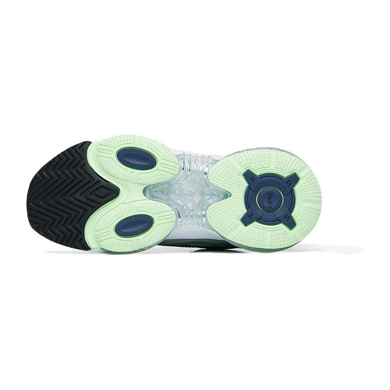 Anta Kids UFO 4.0 Comfortable Daily Non-Slip Wear-Resistant Low-Top Running Shoes Kids Running Shoes Silver Green 312235588-1