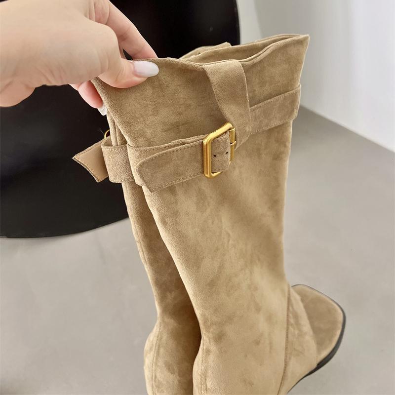 Aneikeh Fashion Open Clip Toe Pleated Ankle Boots Sandals Women Short Booties Designer Wedges High Heels Ladies Shoes