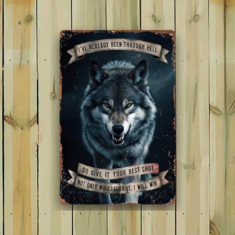 Metal Poster Wolf Vintage Wall Art Home Decor
