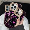 Phone Case: 2D Flat Lambskin Suitable for iPhone 18, 17, 16, 15, 14, 13 Pro Film Protective Case, Line Art Black Cat, Christmas and Halloween Gift