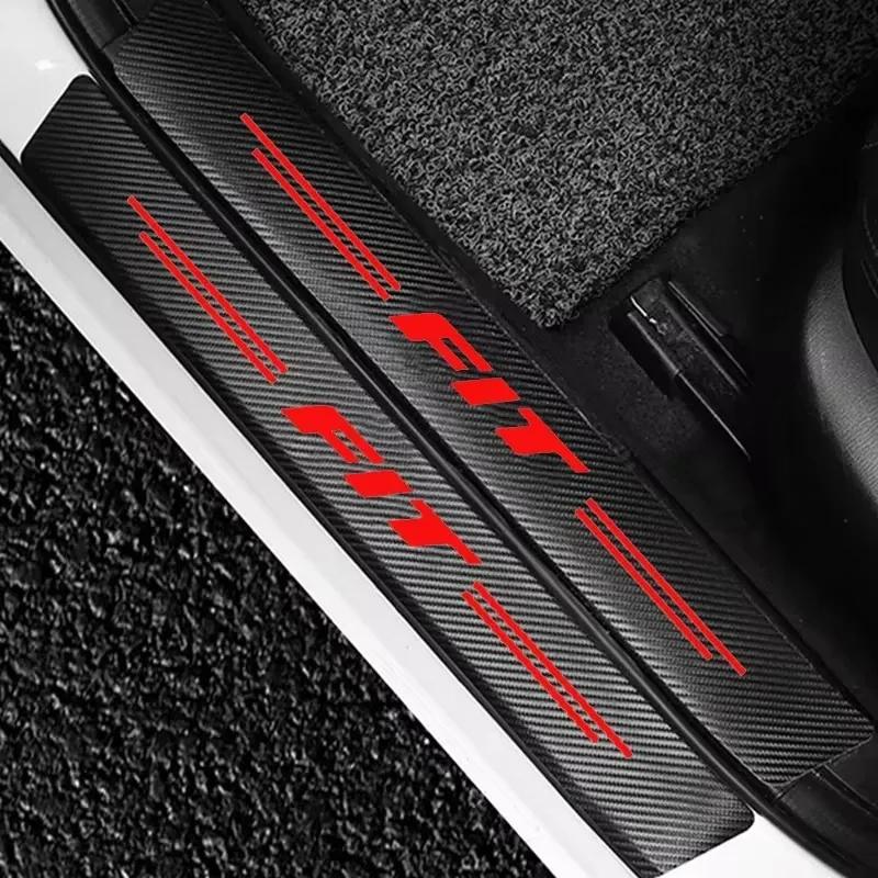 4pcs Car Sill Pedal Rear Bumper Protection Stickers for Honda FIT     2018 2017 2016 2015 2014