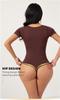 Women's Short Sleeve Tummy Control Shapewear Bodysuit