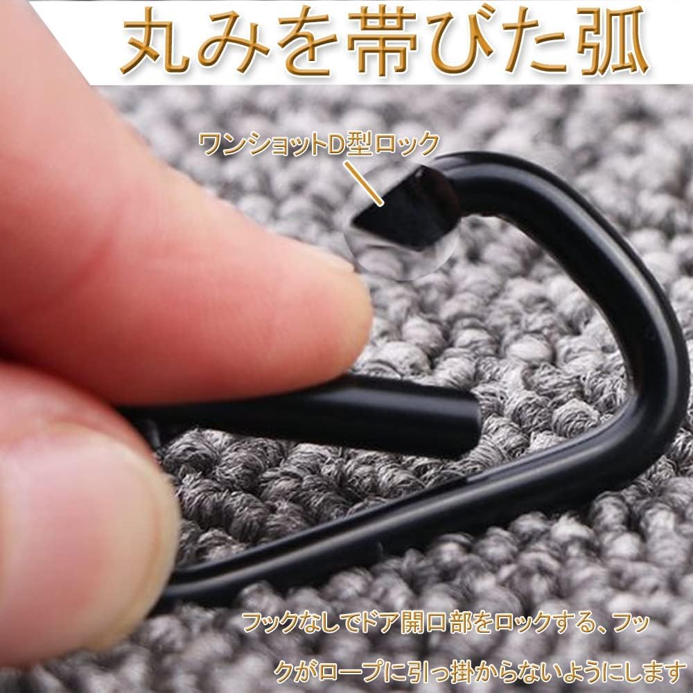 Carabiner (Aluminum Alloy/Black/6 Pack) D-shaped Carabiner Lock Spring Mini Multifunctional