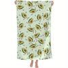 Cute Avocado Pattern Beach Towel, Sun Protection Windproof Soft Quick Dry Microfiber Blanket for Pool Camping Travel Swim