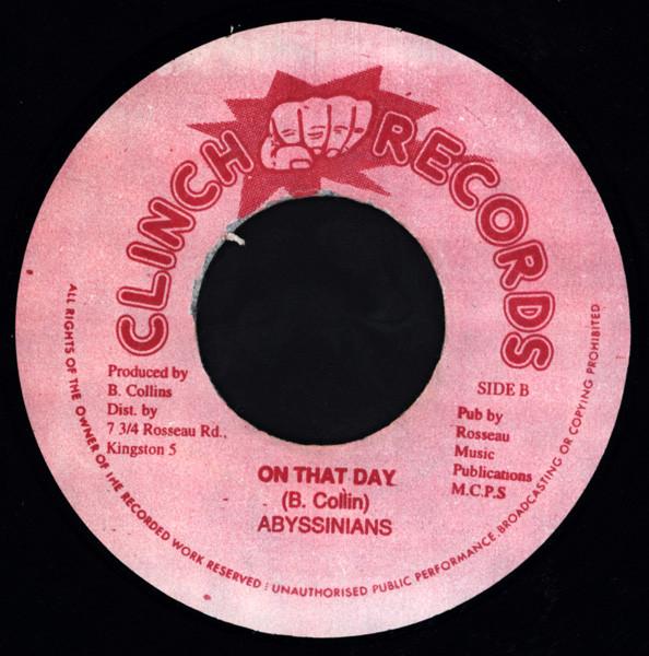 

7inch Record ABYSSINIANS On That Day NONE Clinch Records Jamaica Reggae Ska Dub Used