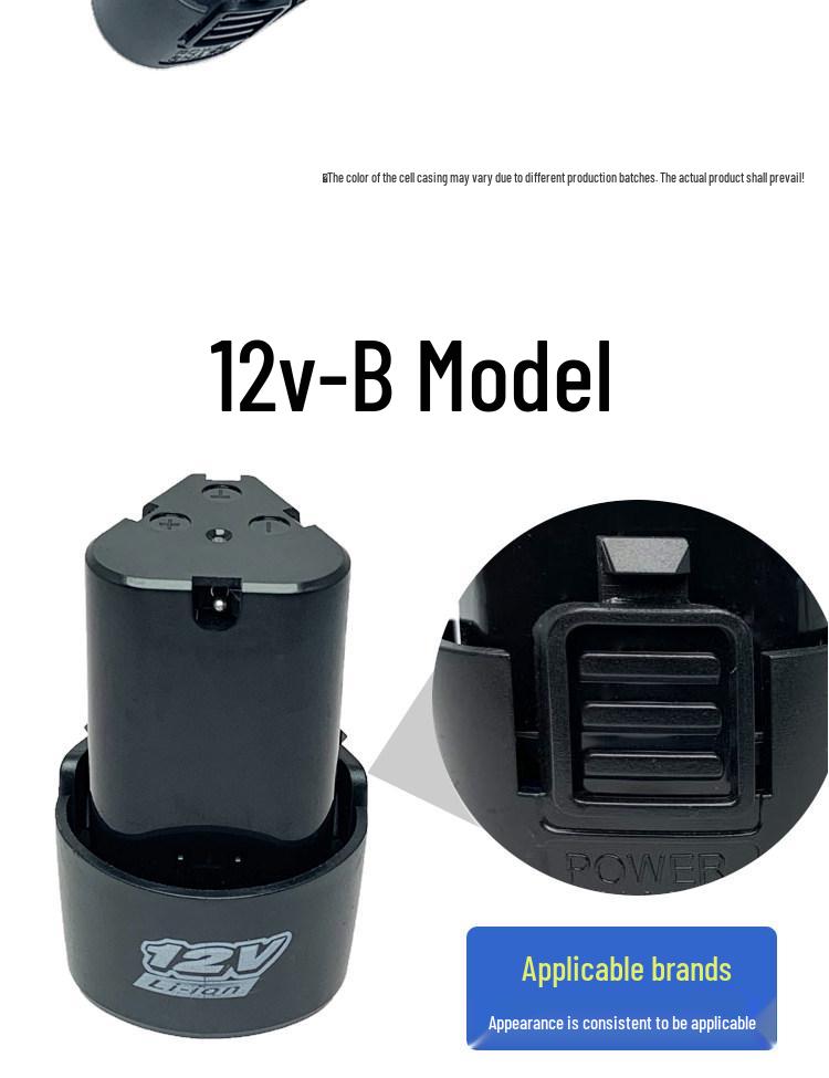12V Lithium Ratchet Wrench, 16.8V Lawn Mower, Tiling Machine, Charging Screwdriver & Electric Drill Battery