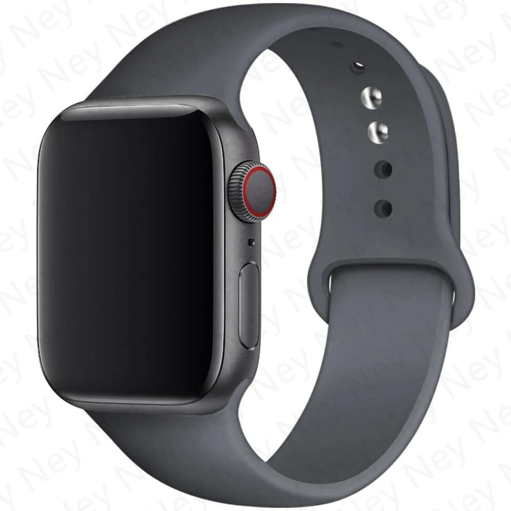 Silikonový řemínek pro Apple Watch 44mm 40mm 49mm 45mm 41mm 38mm 42mm Correa Belt Bracelet pro Apple Watch Series 9 8 7 6 5 3 SE Ultra 2