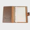 Eishindo A5 System Genuine Replaceable Business Modern Design (EI) Planner, Leather, Handmade, 6-Hole, Refills, Planner, Loose-Leaf Notebook, (Brown)