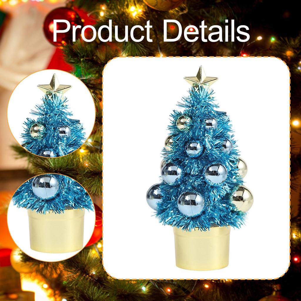 Christmas Tree Statue Artwork Birthday Gift Decorative Figurine Ornament for Cabinet Office Living