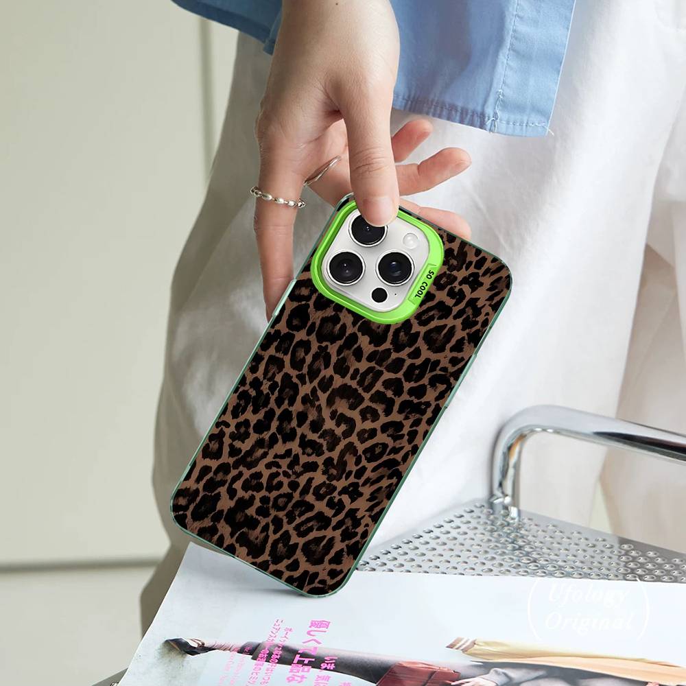 Leopard Cheetah Print Phone Case For IPhone 17Air 16 15 14 13 12 11 Pro Max Plus Color Anti Fall Cover