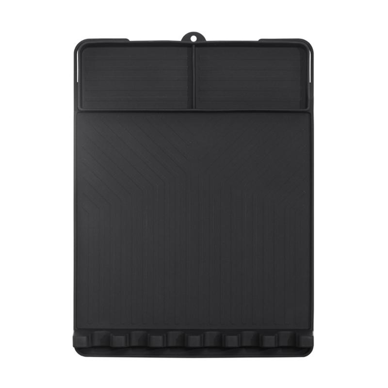 Outdoor Barbecue Shelf Pad for Serving Changes, Flexible BBQ Side Pad with Split Bays, Spill Lip and Rest Cuts