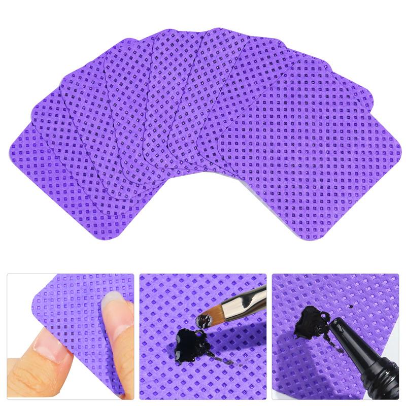 300pcs/Pack Lint-free Nail Polish Remover Napkin Colorful Cotton Wipes Paper Pads UV Gel Dust Cleaner Cleaning For Manicure Tool